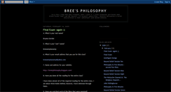 Desktop Screenshot of breesphilosophy.blogspot.com