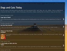 Tablet Screenshot of dogsandcatstoday.blogspot.com
