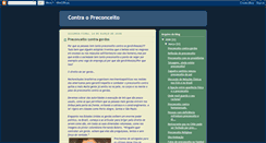 Desktop Screenshot of contraopreconceito1.blogspot.com