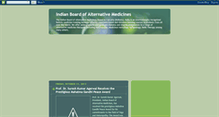 Desktop Screenshot of indianboardofalternativemedicines.blogspot.com