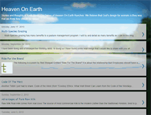 Tablet Screenshot of heavenonearthranch.blogspot.com