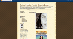 Desktop Screenshot of naturalhealingfoodsatbotanysdesire.blogspot.com