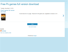 Tablet Screenshot of freepcgamesfullversion.blogspot.com