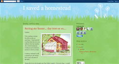 Desktop Screenshot of isavedahomestead.blogspot.com