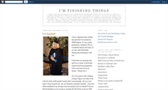 Desktop Screenshot of imfinishingthings.blogspot.com