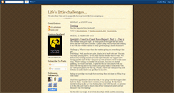 Desktop Screenshot of lifes-little-challenges.blogspot.com