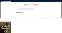 Desktop Screenshot of missminxthinx.blogspot.com