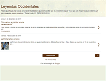 Tablet Screenshot of leyendasoccidentales.blogspot.com
