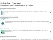 Tablet Screenshot of ensinandoospequeninos.blogspot.com