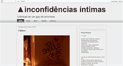 Desktop Screenshot of inconfidenciasintimas.blogspot.com