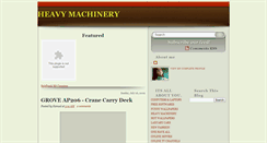 Desktop Screenshot of heavymachinery900.blogspot.com