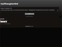Tablet Screenshot of mylifeaugmented.blogspot.com