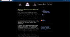 Desktop Screenshot of latterdaysense.blogspot.com