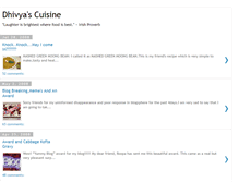 Tablet Screenshot of dhivyaskitchen.blogspot.com