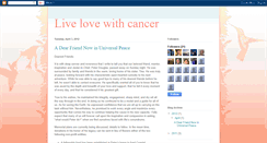 Desktop Screenshot of livelovewithcancer.blogspot.com