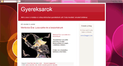 Desktop Screenshot of gyereksarkom.blogspot.com