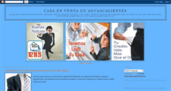 Desktop Screenshot of casaenventaenaguascalientes.blogspot.com