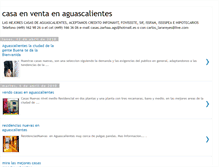 Tablet Screenshot of casaenventaenaguascalientes.blogspot.com