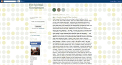 Desktop Screenshot of forspiritualnourishment.blogspot.com
