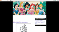 Desktop Screenshot of disneyprincesscoloringpages.blogspot.com