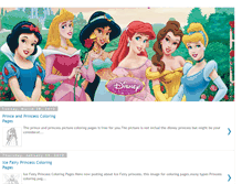 Tablet Screenshot of disneyprincesscoloringpages.blogspot.com