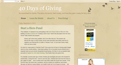 Desktop Screenshot of 40daysofgiving.blogspot.com