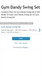 Mobile Screenshot of gymdandyswingsetonline.blogspot.com
