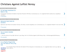 Tablet Screenshot of christiansagainstleftistheresy.blogspot.com