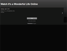 Tablet Screenshot of itsawonderfullifefullmovie.blogspot.com