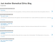 Tablet Screenshot of justanotherbiomedicalethicsblog.blogspot.com