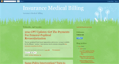 Desktop Screenshot of insurancemedicalbilling1.blogspot.com