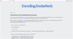 Desktop Screenshot of kockerbeck.blogspot.com