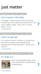 Mobile Screenshot of justmatter.blogspot.com