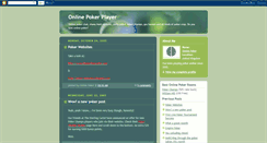 Desktop Screenshot of online-poker-player.blogspot.com