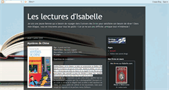 Desktop Screenshot of lecturesdisabelle.blogspot.com