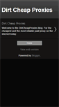 Mobile Screenshot of dirtcheapproxies.blogspot.com