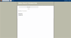 Desktop Screenshot of indiapolicyfoundation.blogspot.com