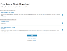 Tablet Screenshot of animemusicdownload.blogspot.com