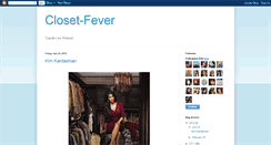 Desktop Screenshot of closet-fever.blogspot.com