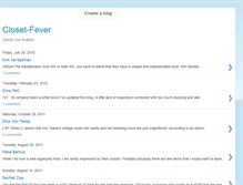Tablet Screenshot of closet-fever.blogspot.com
