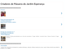 Tablet Screenshot of criadoresdepassarosdojardimesperanca.blogspot.com