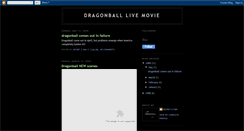 Desktop Screenshot of dragonballlivemovie.blogspot.com