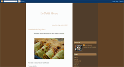 Desktop Screenshot of lepetitmenu.blogspot.com