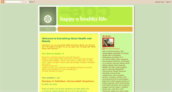 Desktop Screenshot of happynhealthylife.blogspot.com