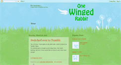 Desktop Screenshot of onewingedrabbit.blogspot.com