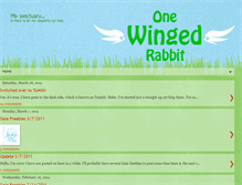 Tablet Screenshot of onewingedrabbit.blogspot.com