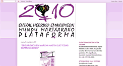 Desktop Screenshot of 2010emakumeenmundumartxa.blogspot.com