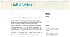 Desktop Screenshot of half-a-writer.blogspot.com