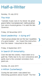 Mobile Screenshot of half-a-writer.blogspot.com