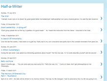 Tablet Screenshot of half-a-writer.blogspot.com
